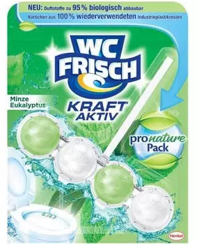 WC Frisch KRAFT AKTIV pro nature WC-Duftspüler Minze Eukalyptus 4x 50,0 g 1 Pack = 4 St.
