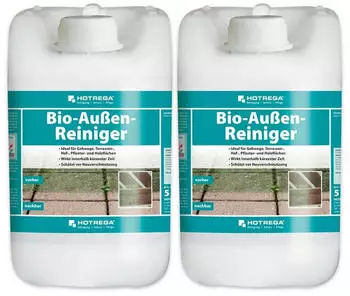 Hotrega Bio-Au&szlig;enreiniger 2x 5 Liter Wirkt in k&uuml;rzester Zeit Sch&uuml;tzt vor Neuverschmutzung F&uuml;r Stein, Holz, WPC, Grabstein, Terrasse uvm.