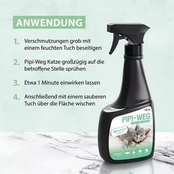 Arka Enzymreiniger PGC750G, PIPI-WEG Katze, gebrauchsfertig, gegen Urin, Erbrochenes und Kot, Spray 750 ml