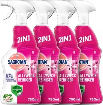 Sagrotan Allzweck-Reiniger Blütenfrische & Grüner 4 x 750 ml