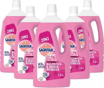 Sagrotan Allzweck-Reiniger Blütenfrische - 2in1 5 x 1,5 L