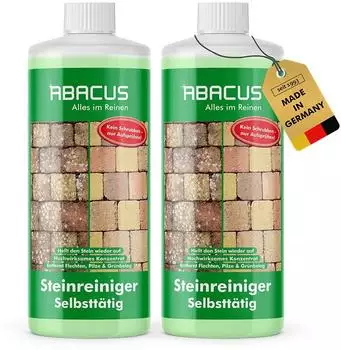 Abacus Steinreiniger Algenentferner & Flechtenentferner 40% Wirkstoff 2x 1000 ml