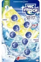 WC Frisch WC Reiniger Kraft-Aktiv Lemon + Frische Brise 4x50g