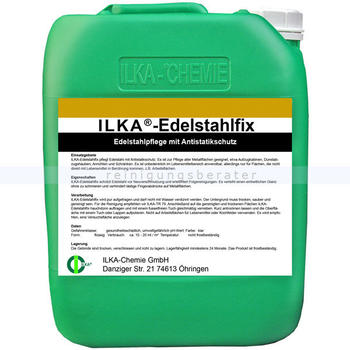 Ilka Edelstahlfix Pflegemittel mit Antistatikschutz 30 l