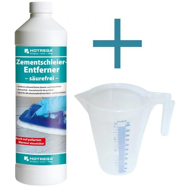 Hotrega Zementschleier-Entferner säurefrei + Messbecher (1 L)
