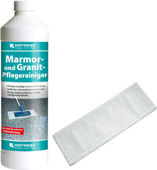 Hotrega Marmor und Granit Pflegereiniger 1 L Konzentrat SET + Microfasermopp 40 cm - 4712