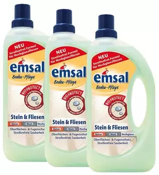 Emsal Boden-Pflege Stein & Fliesen mit Bioprotect Oberflächen & Fugenschutz 3l