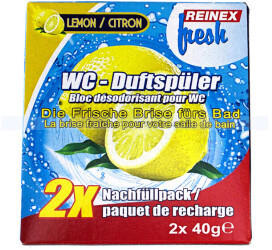 Reinex WC-Duftspüler FRESH Nachfüller 2 x 40 g Lemon