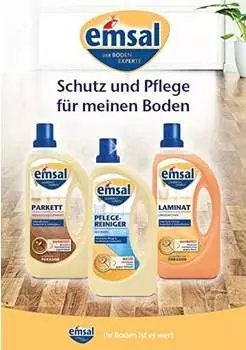 Emsal Boden Pflege Laminat 1,0 l – Pflegeformel schützt die Oberfläche bei jeder Anwendung
