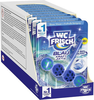 WC Frisch WC-Reiniger Kraft-Aktiv Blauspüler Ozeanfrische (10 Stück)
