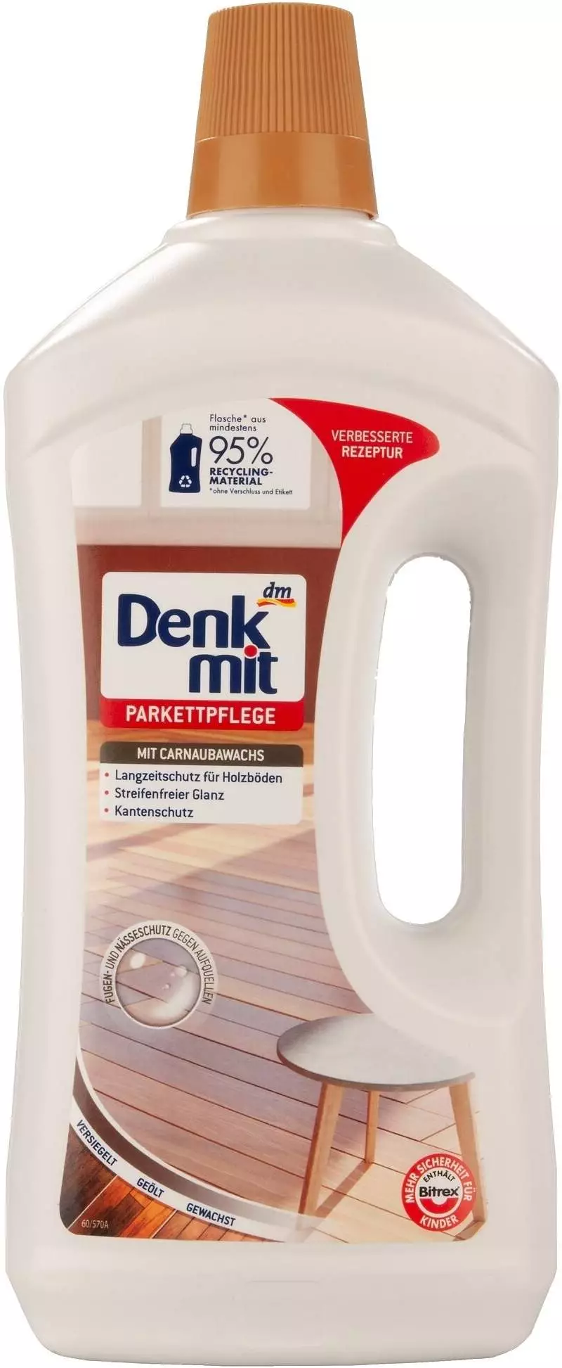Denkmit Bodenreiniger Parkettpflege mit Carnaubawachs, 1 l Test