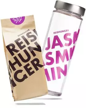 Reishunger Jasmin Reis (600g) + Reisglas