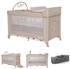 braun: Lorelli Baby-Reisebett Noemi - 2 Ebenen, Wickelauflage, Spielbogen, Tragetasche, Räder