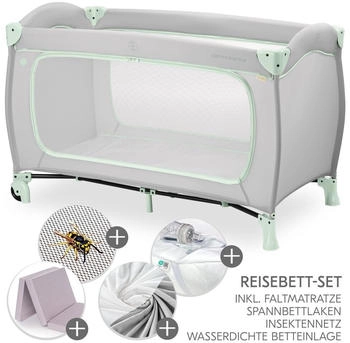 Hauck Sleep N Play Go Plus inkl. XXL-Sparset dusty mint