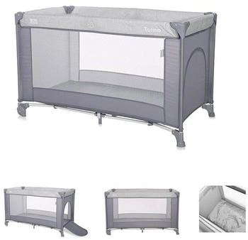 Lorelli Baby-Reisebett Torino - Laufstall seitlicher Eingang, Tragetasche, Faltmatratze silber