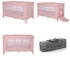 Lorelli Baby-Reisebett Noemi - 2 Ebenen, seitliche Öffnung, Matratze, Räder, Tragetasche pink