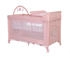Lorelli Baby-Reisebett Noemi - 2 Ebenen, Wickelauflage, Spielbogen, Tragetasche, Räder pink