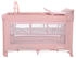 Lorelli Baby-Reisebett Noemi - 2 Ebenen, Wickelauflage, Spielbogen, Tragetasche, Räder pink