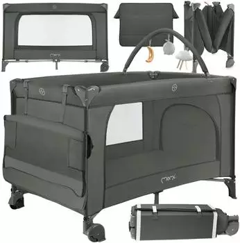 Momi BELOVE PLUS Reisebett 2-in-1, faltbar, bis 15kg, gr&uuml;n (LOZE00025)