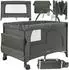 Momi BELOVE PLUS Reisebett 2-in-1, faltbar, bis 15kg, grün (LOZE00025)