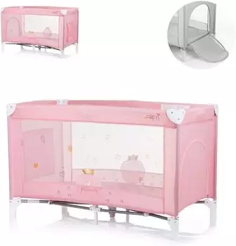 Chipolino Capri Reisebett mit Tragetasche, Faltmatratze, pink (Capri)