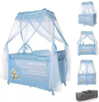 Lorelli Magic Sleep Reisebett 2 Ebenen, Baldachin, Wickelauflage, faltbar