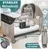 Kidiz Reisebett klappbar 120x60 mit Matratze, Wickelauflage & Moskitonetz, bis 15kg