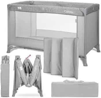 Lorelli Carina Reisebett 2-in-1 faltbar, 120x60cm, grau