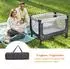 Costway Reisebett & Laufstall 2-in-1 klappbar, 120x60cm, 2 Ebenen, mit Matratze