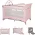 Lorelli Torino Plus Reisebett 2 Ebenen, Wickelauflage, Spielbogen, faltbar, pink