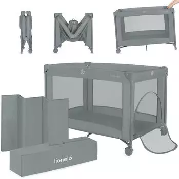 Lionelo Amelie Reisebett faltbar, bis 15kg, grau (LO-AMELIE GREY CONCRETE)