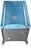 Moni Sleepy Reisebett mit Rollen, Wickelauflage, Matratze, Spielbogen, grau-blau (106501)