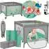 Lionelo Mille Reisebett & Spielbox 2in1 100x100cm, faltbar, 0-15kg (LO-MILLE PLUS GREY GREEN)