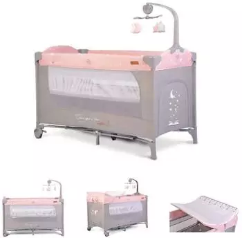 Cangaroo Reisebett "Once Upon a Time 3" rosa, 60x120cm