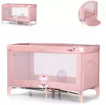 Chipolino Capri Reisebett mit Tragetasche, seitlicher Eingang, rosa (KOSIK2504CA)