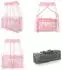 Lorelli Magic Sleep Reisebett 2 Ebenen, Baldachin, faltbar, rosa Sterne