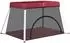 vidaXL Baby-Laufstall mit Matratze, Leinenstoff, rot (10305)