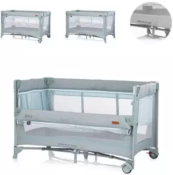 Chipolino Glory Reisebett 2 Ebenen, faltbar, t&uuml;rkis (KOSIGL2503BA)