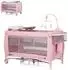 Chipolino Bella Reisebett 2 Ebenen, seitlicher Eingang, Musikmobile, Wickelauflage, pink (KOSIB0255PM)