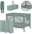 Lionelo Laura Reisebett 2-in-1 bis 15kg, 0–36 Monate (LO-LAURA GREEN SAGE)