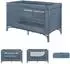 KIKKABOO So Gifted Reisebett/Laufstall 2 Ebenen, blau/grau (31003010140)