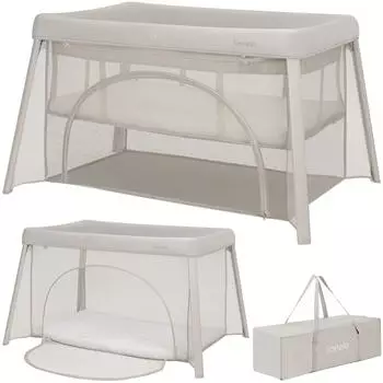 Lionelo Mila Reisebett 2in1 faltbar mit Matratze, beige (LO-MILA BEIGE CREAM)
