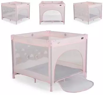 Cangaroo Joyzi Laufstall faltbar mit Matratze, rosa (112559)