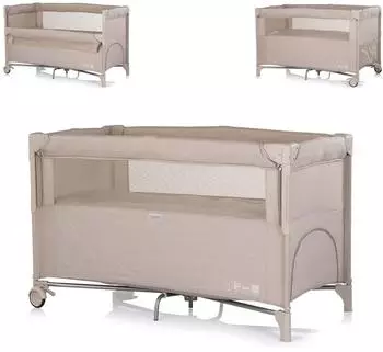 Chipolino Relax Leinen Reisebett 2 Ebenen, faltbar, beige (KOSIRE263LA)