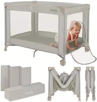Lionelo Amelie Reisebett faltbar, 0–15 kg (LO-AMELIE BEIGE SAND)