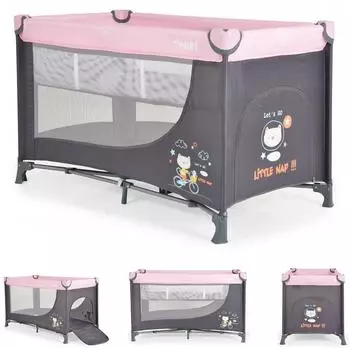 Moni Tommy Reisebett 2 Ebenen, rosa (110184)
