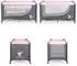 Moni Tommy Reisebett 2 Ebenen, rosa (110184)