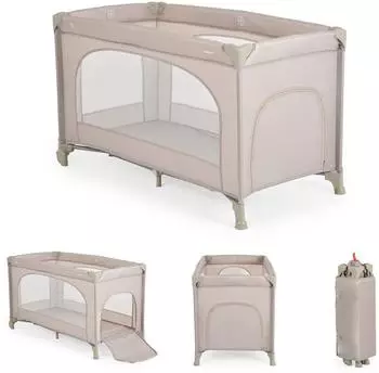 Moni Reisebett Uno klappbar mit Faltmatratze, beige
