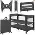 Lionelo Patty 5-in-1 Reisebett & Beistellbett mit Matratze, faltbar, bis 15kg (LO-PATTY GREY GRAPHITE)