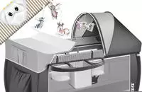Kidiz&reg; Babybett 3 In 1 Reisebett Kombi Set Baby Bett Mit Wickelauflage Moskitonetz